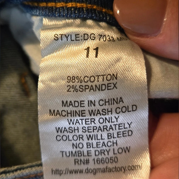 Dark Washed Mom Jeans With Rolled Up Denim - Picture 12 of 13